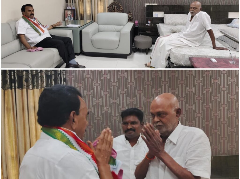 మంచిర్యాల ఎమ్మెల్యే నివాసంలో మంత్రి జూపల్లి కృష్ణారావుతో భేటీ